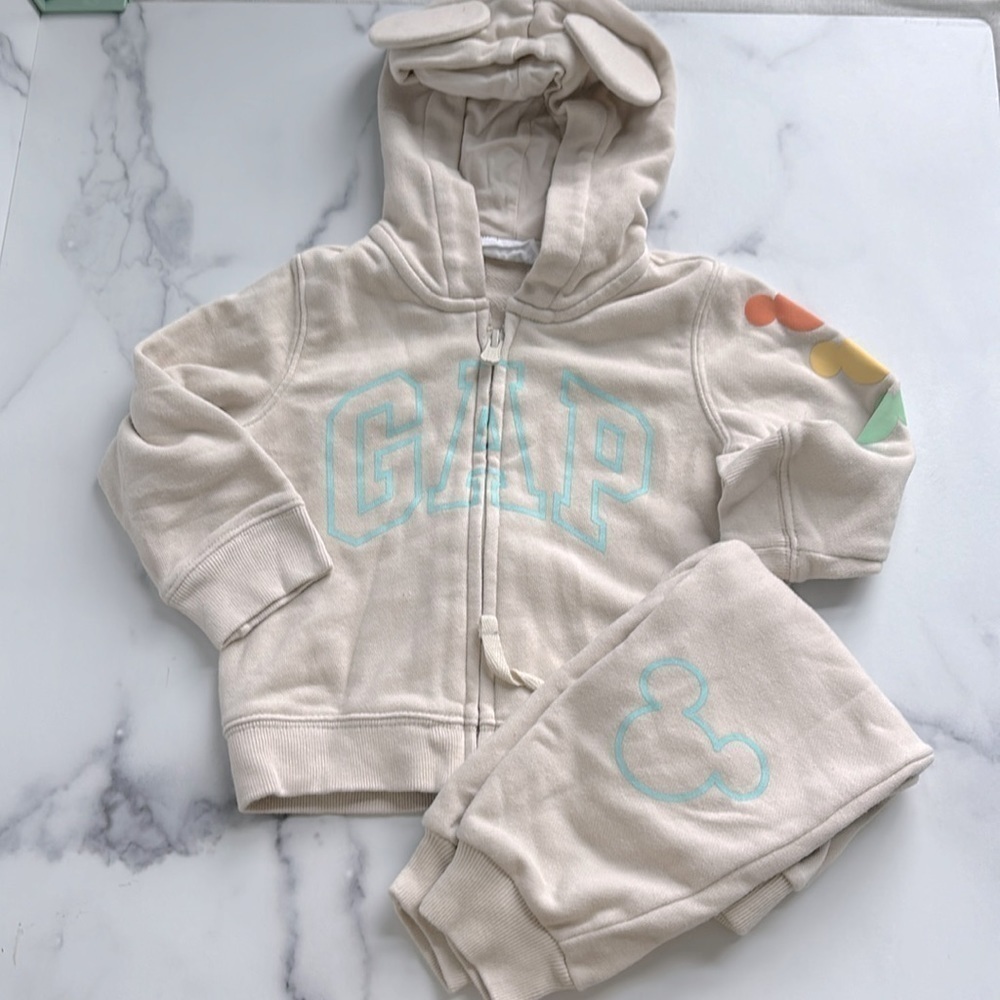 BabyGap Disney Mickey Mouse Logo Hoodie and Pull On Joggers